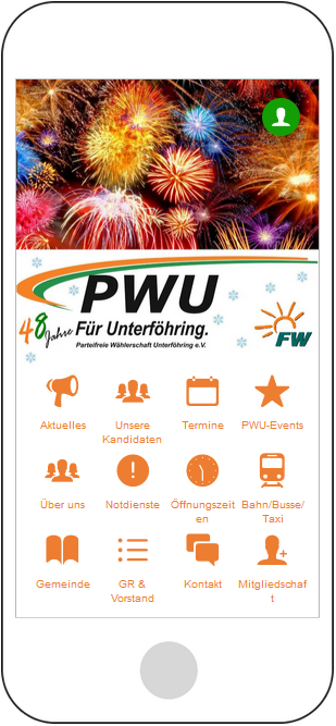 PWU App Screenshot Startbildschirm 201806 gerade