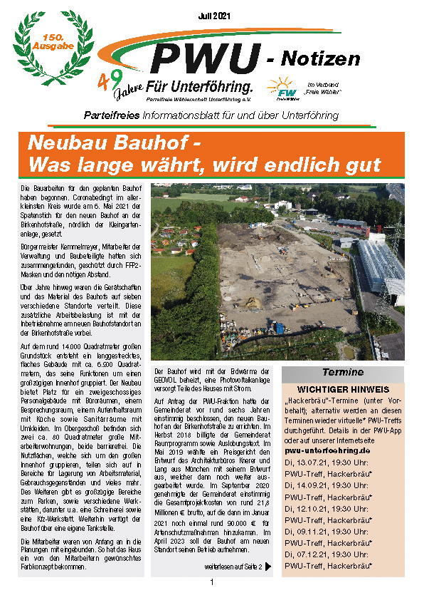 PWU Notizen Screenshot 202107