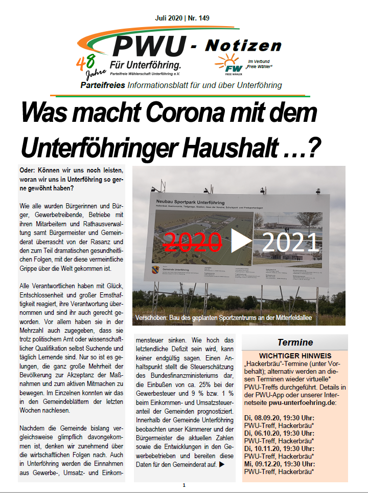 PWU Notizen Screenshot 202007